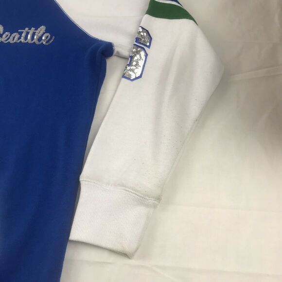 seattle full zip hoodie sequin bling size med - Picture 5 of 12